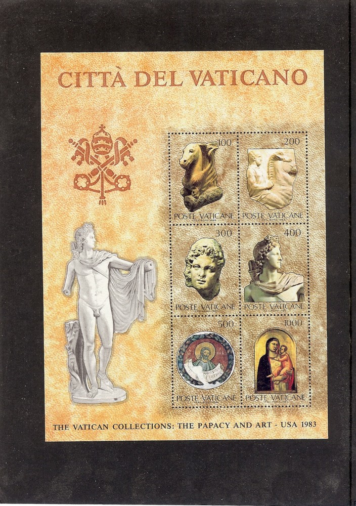 (BL05) Vatican 1983  Art minisheet brown MNH