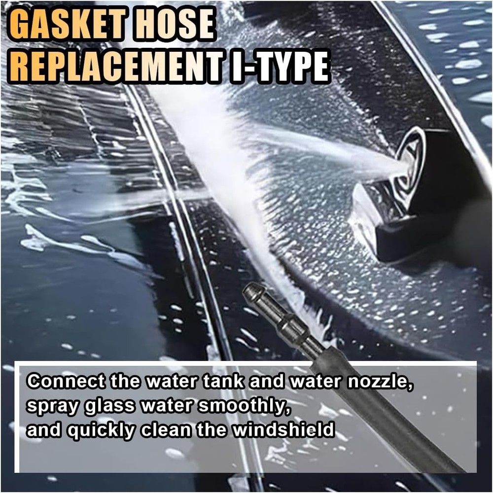 20PCS Windshield Washer Hose Connectors, 2-Way I-Type Replacement Black