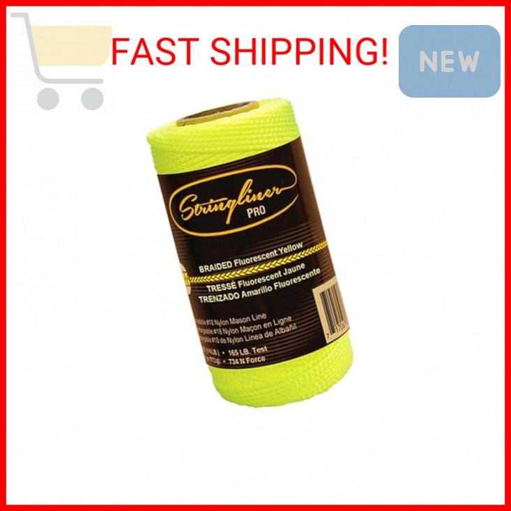 STRINGLINER COMPANY 35165 Braided Construction Line Roll, Fluorescent Yellow