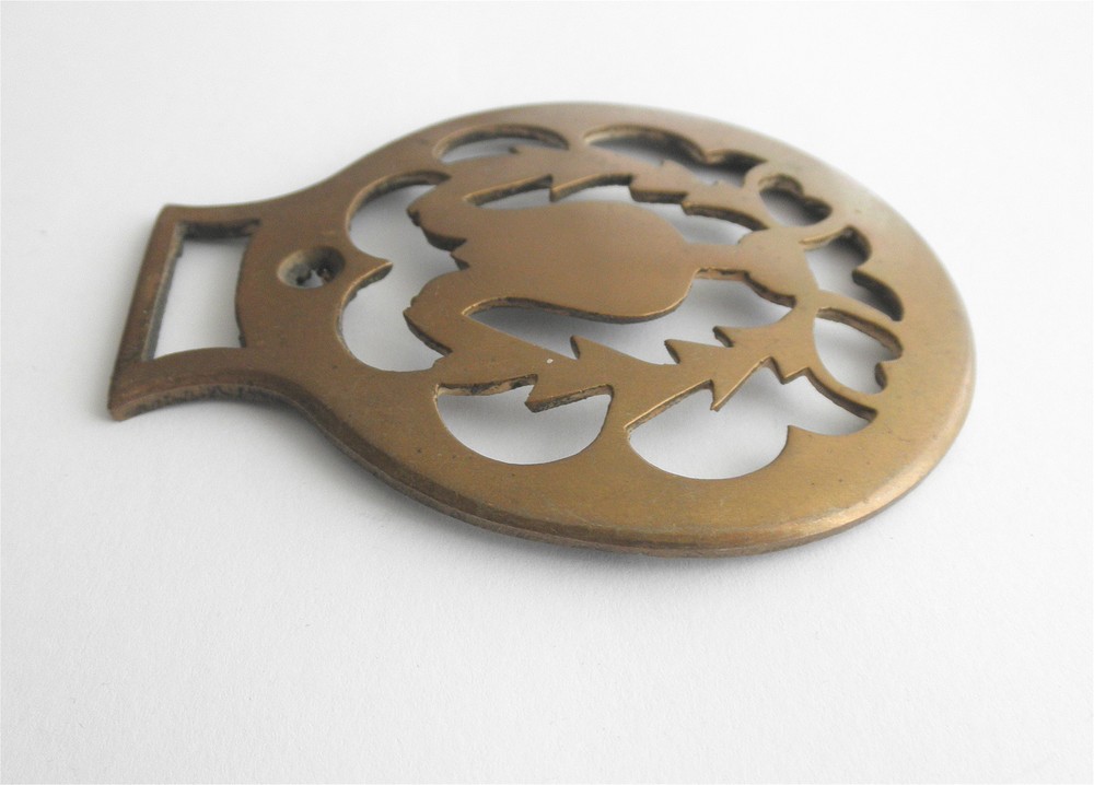Victorian Brass SADDLE Decoration: Folk Art Design