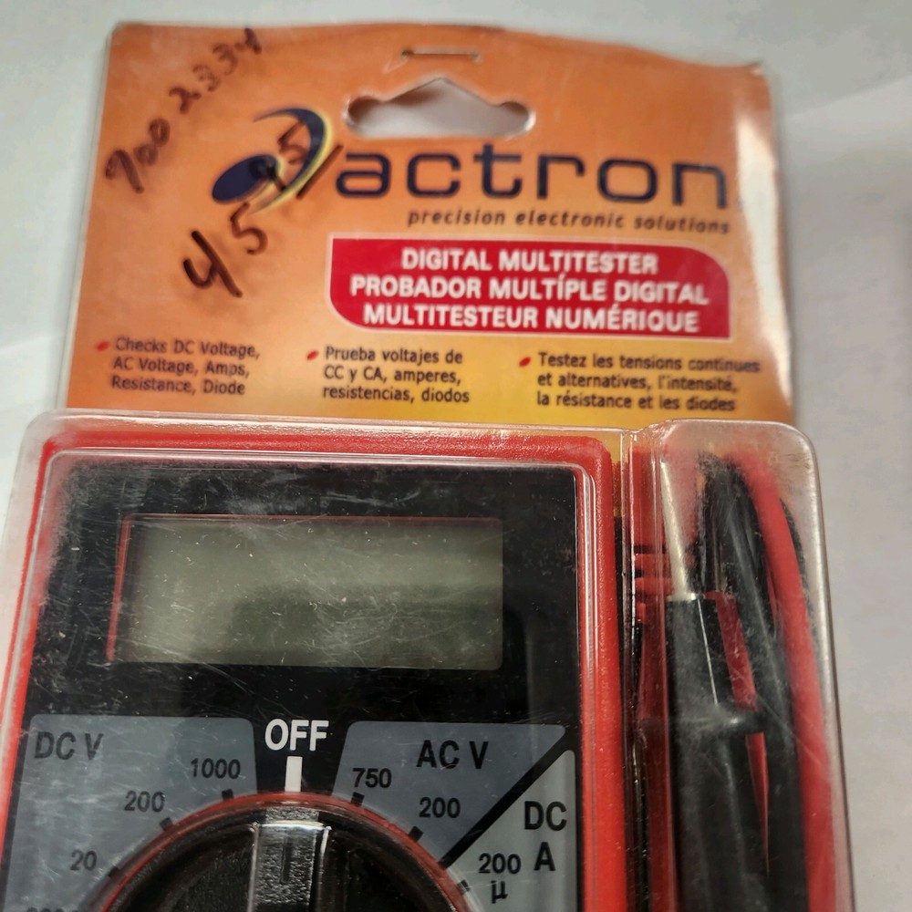 2 Actron CP7674 Digital Multitesters with Leads