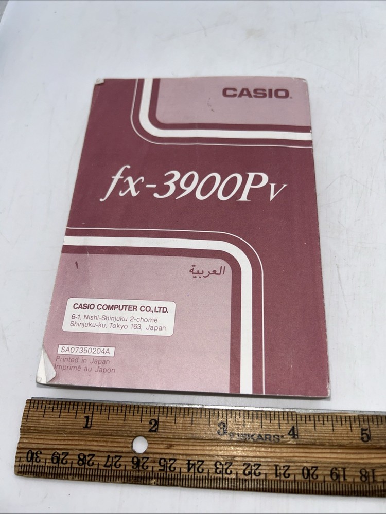 Casio FX-3900V Scientific Calculator Manual OEM