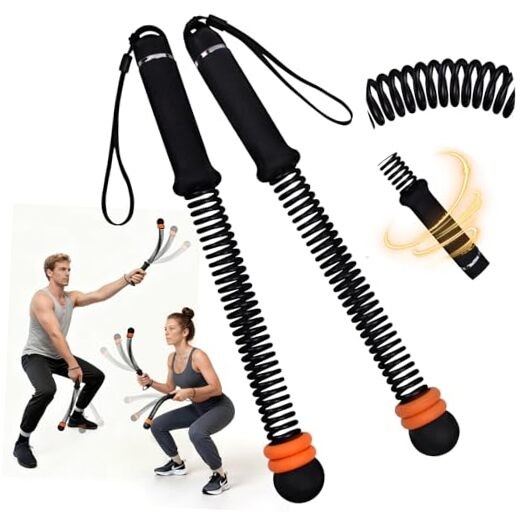 Ropeless Battle Ropes with Adjustable Weights, Easy-to-Carry Silent Black
