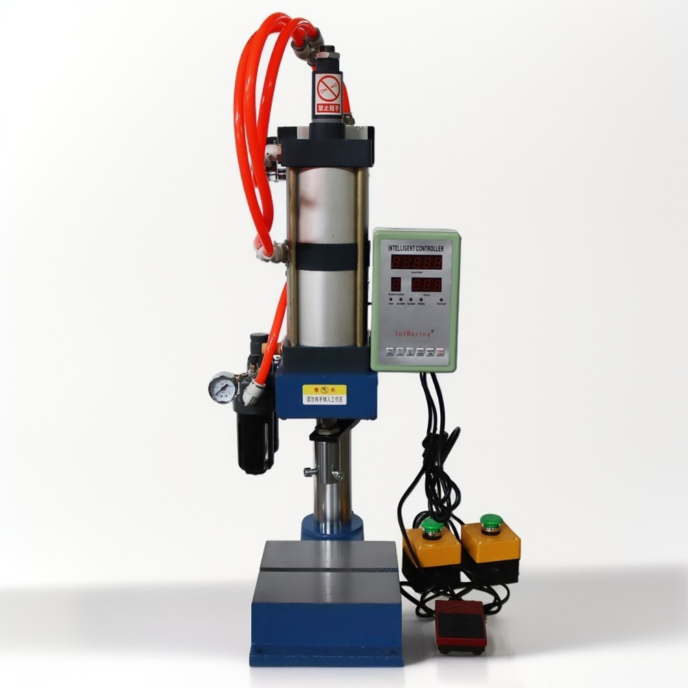 2205Lbs/1000Kg Pneumatic Punch Press Machine Adjustable Cylinder w/Double Button