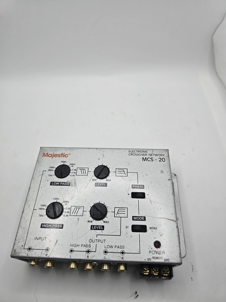 Majestic MCS-20 Electronic Crossover Network Car Audio Preamp Equalizer