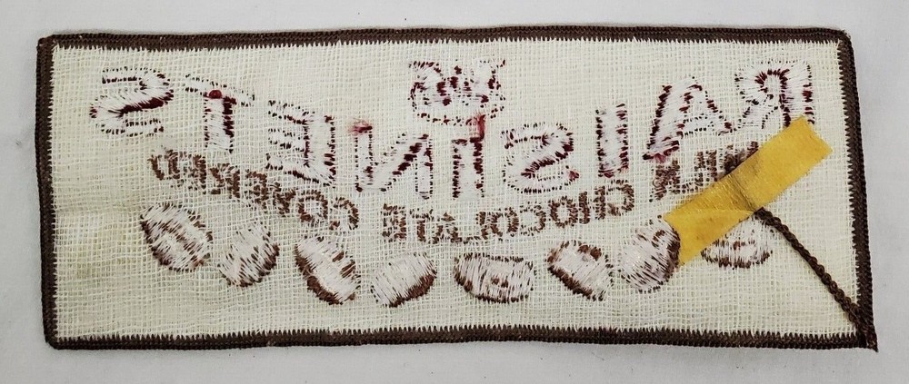 RAISINETS: Milk Chocolate Covered - Rectangle Sew on Patch - NOS - 002