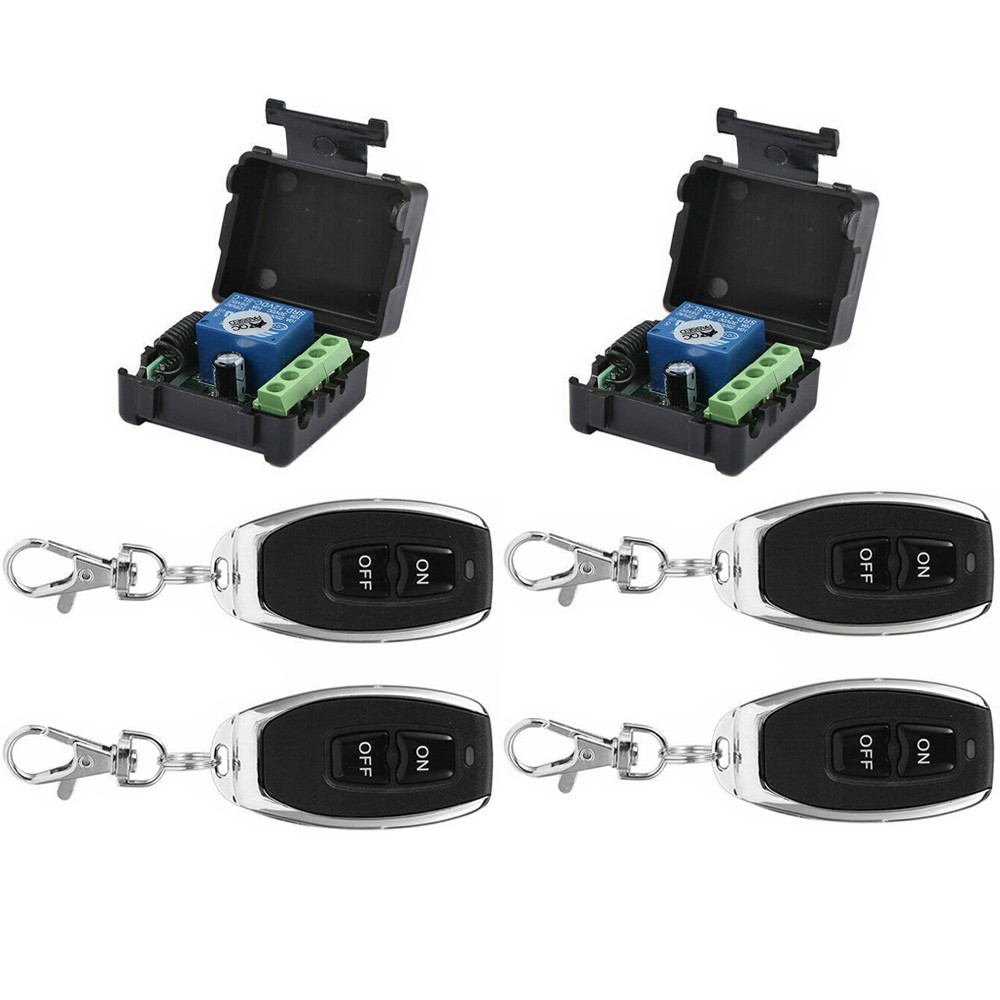 2 Set 1CH Relay RF Wireless Remote Control Switch Receiver Transmitter DC12V