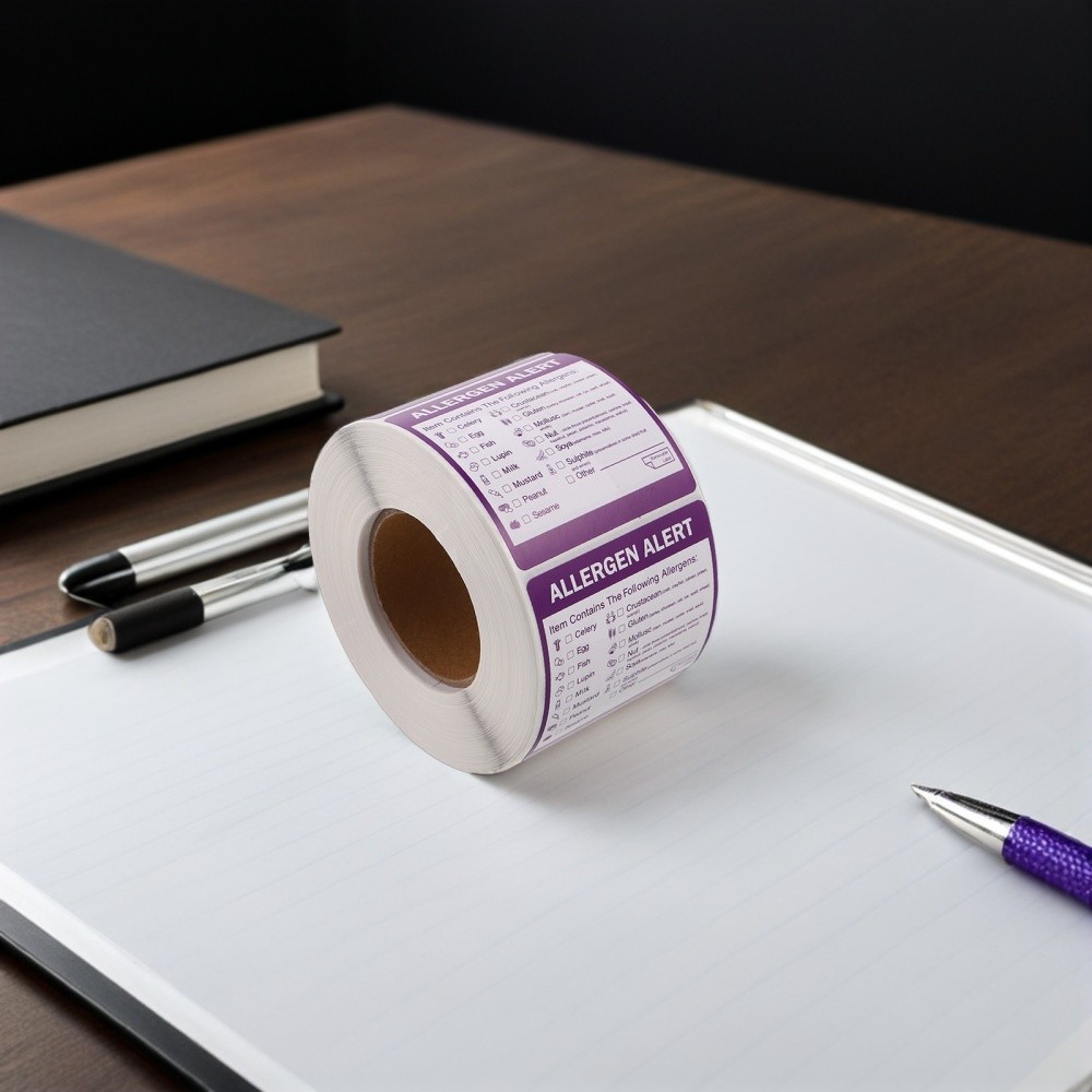 2 Rolls Allergen Label Notification Stickers Identification Labels