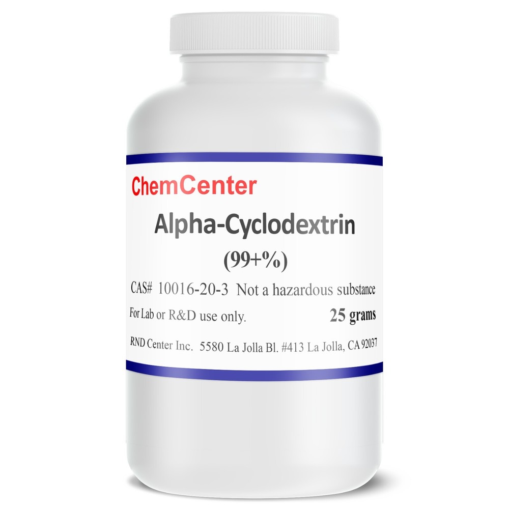 Alpha - Cyclodextrin, High Purity Powder, 25 grams