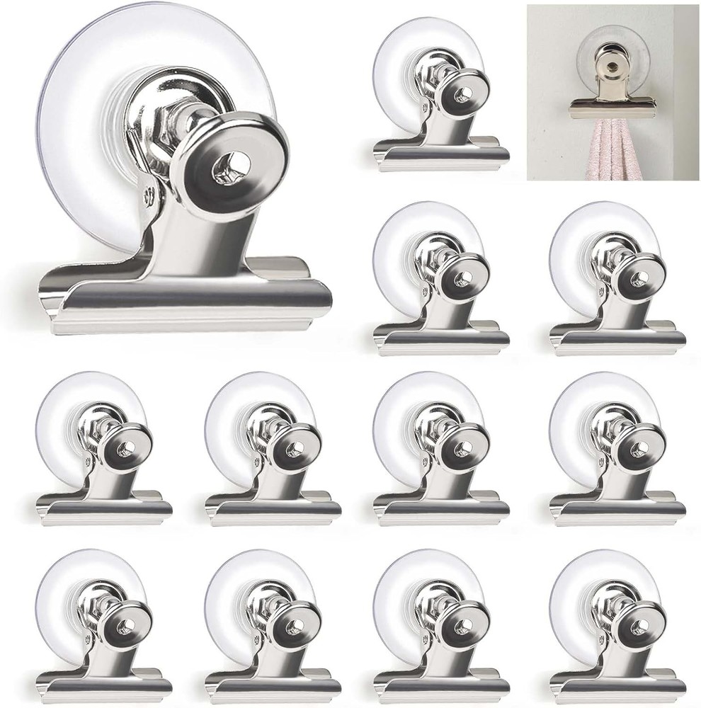 AccEncyc Suction Cup Clips for Windows 12Pcs Clear 12Pcs,