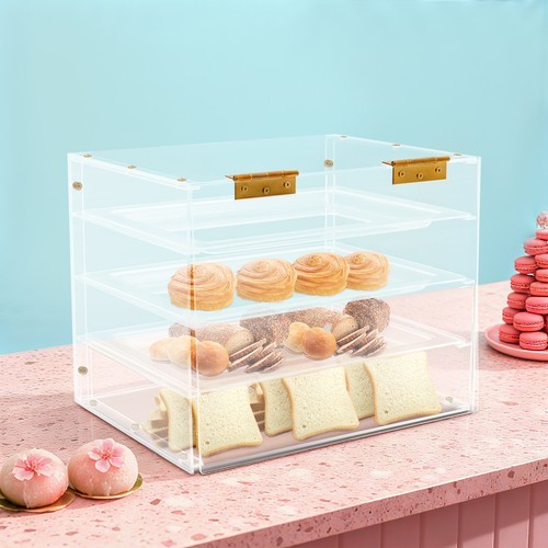 3-tier Acrylic Display Case Bakery Pastry Display Case Cookie Display Cabinet