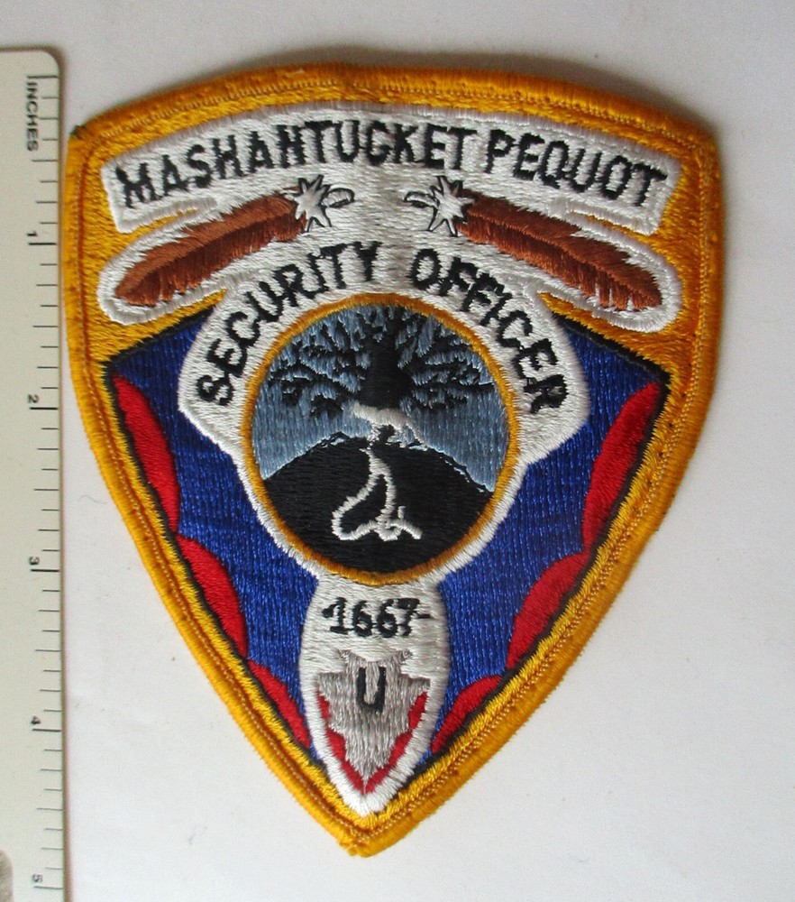 MASHANTUCKET PEQUOT CONNECTICUT SECURITY OFFICER Tribal PATCH Used Original