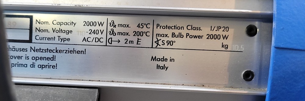 ARRI STUDIO 2000 Tungsten 10'' LENS 1989