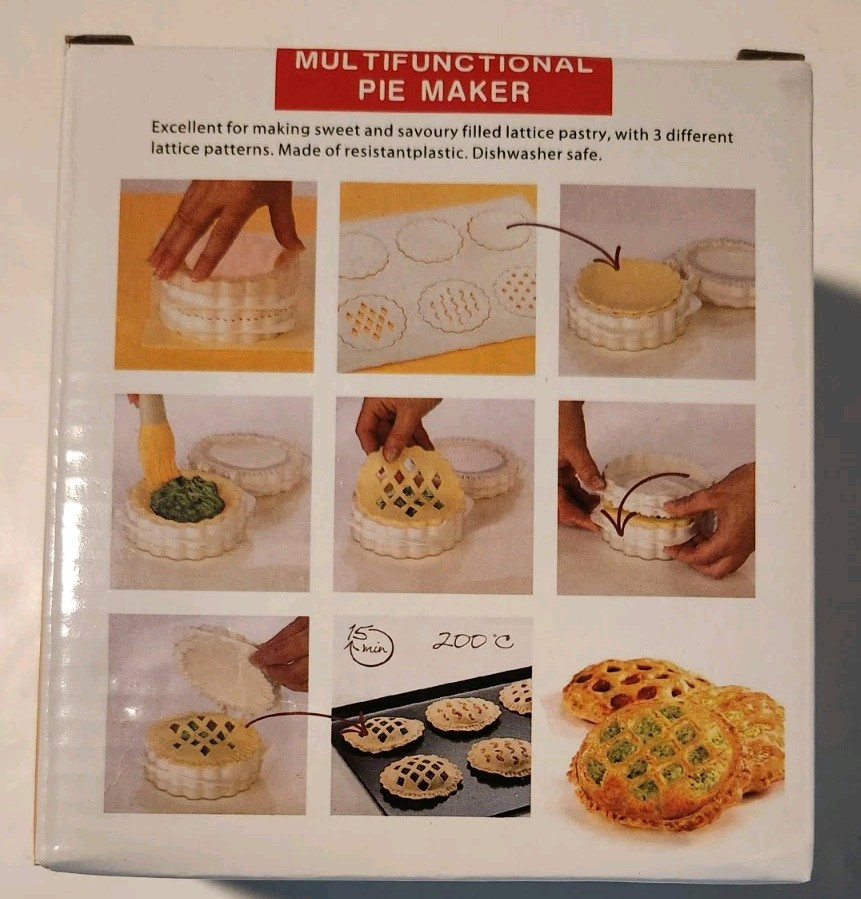 Multifunctional Pie Maker - Pastry Maker - 3 Lattice Pattern Cutters