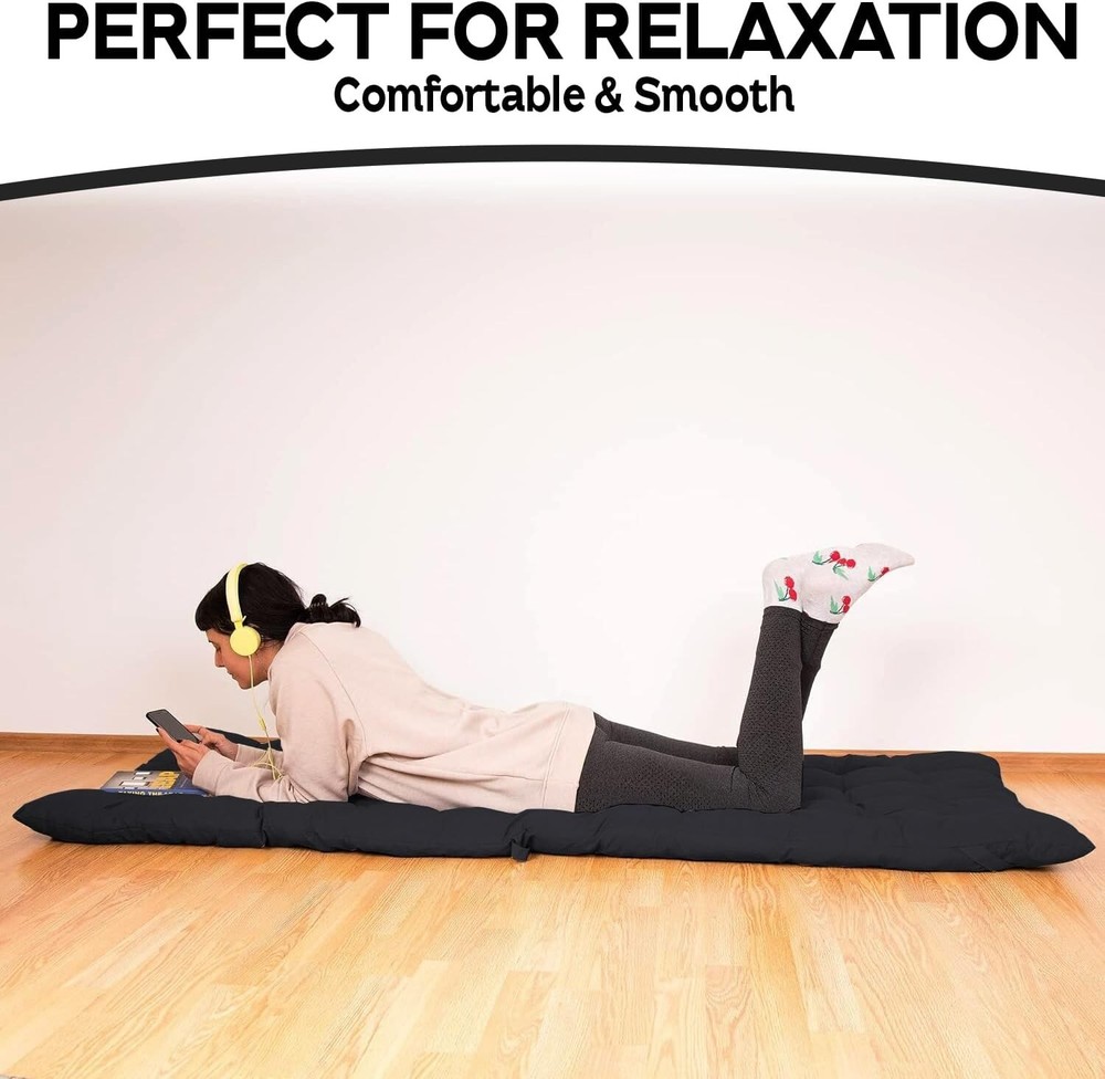 Zone Tech Black Camping Cot Mattress Pad, Sleeping Pad Inflatable Sleeping Mat