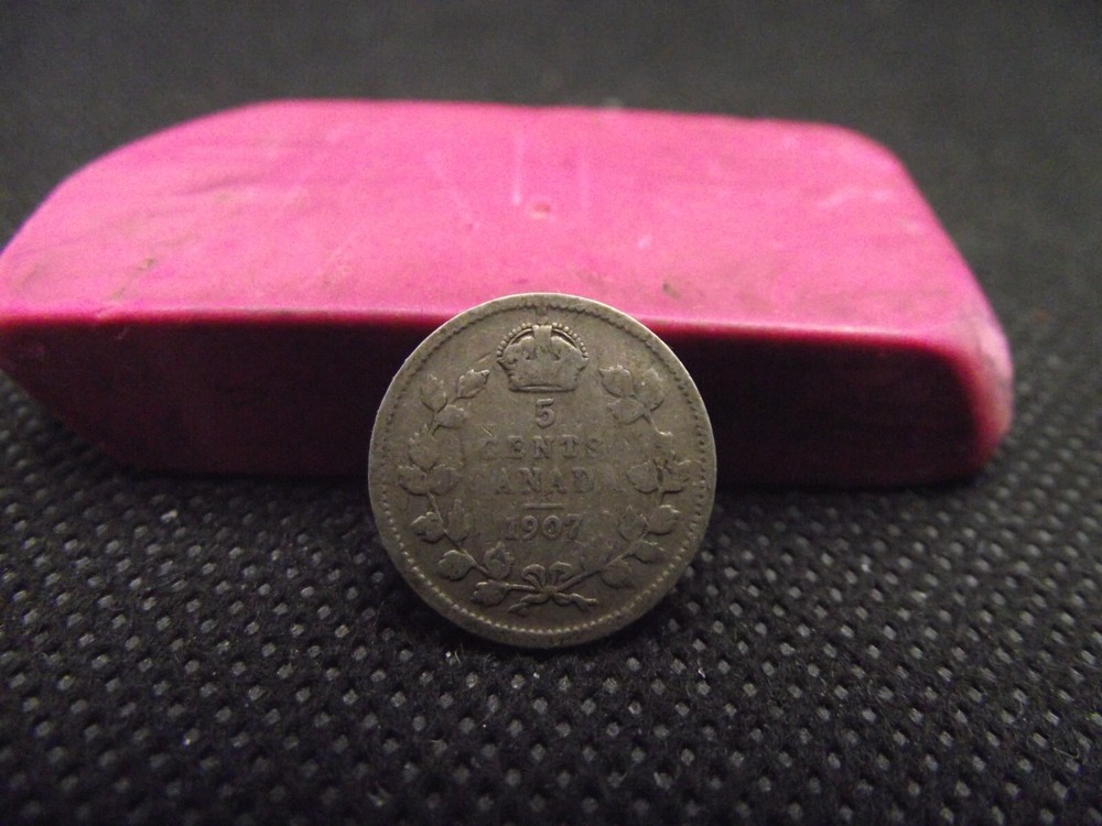 Canada 1907, 10, 19, & 1920 Silver Five Cents