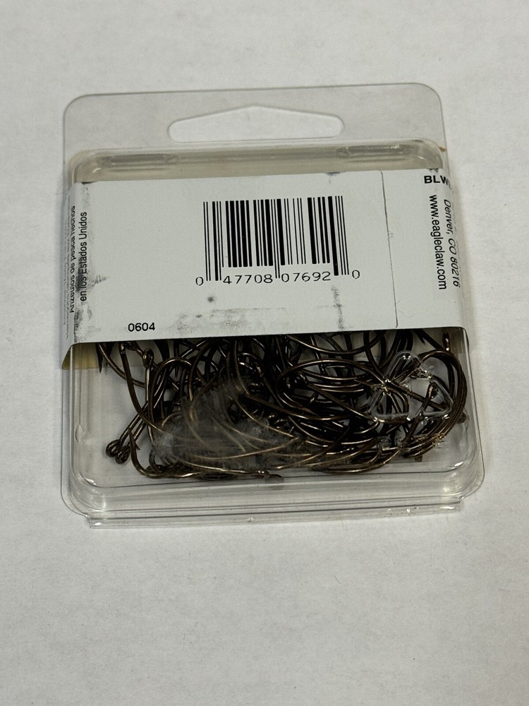 Qty 50 Eagle Claw Laser Sharp Hooks L141F-4 Size 4