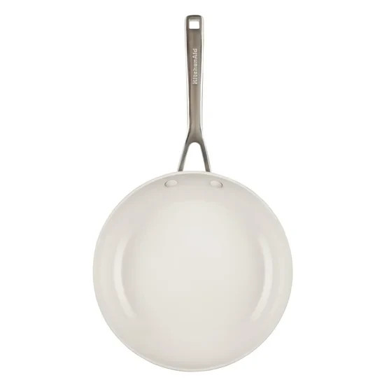 KitchenAid 11-Piece Hard-Anodized Ceramic Nonstick Cookware Set White New