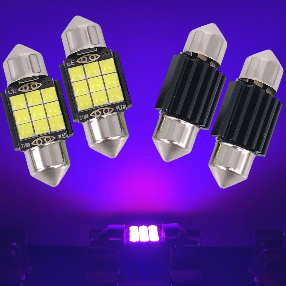 4X 31mm DE3175 LED Interior Map Dome Trunk Light Upgraded 3030 SMD Festoon Bulbs