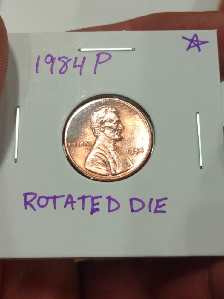 1984 P Penny/💥Shiny MS RED💥/ROTATED DIE ERROR