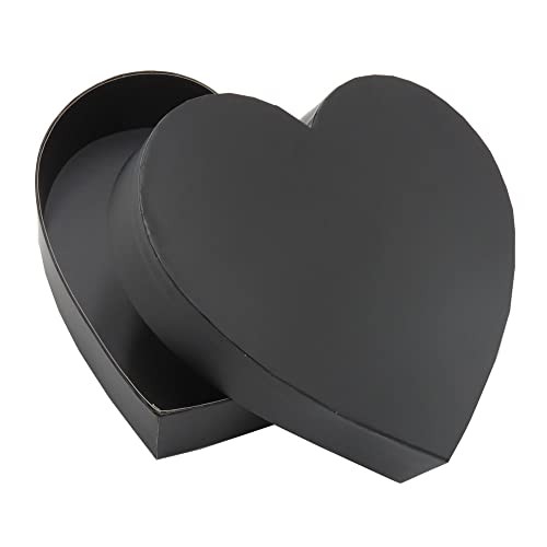 Empty Heart Shaped Gift Box Strawberry Packaging () Black