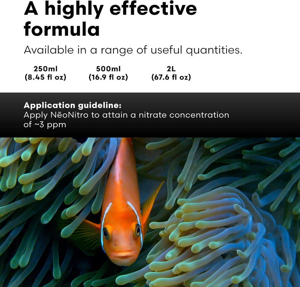 Neonitro Balanced Nitrogen Supplement - Reef Nutrient Enhancer for Ultra-Low Nut