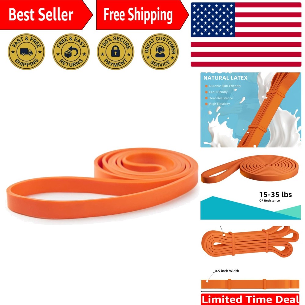 Versatile 100% Natural Rubber Resistance Bands for Effective Workouts (Orange)