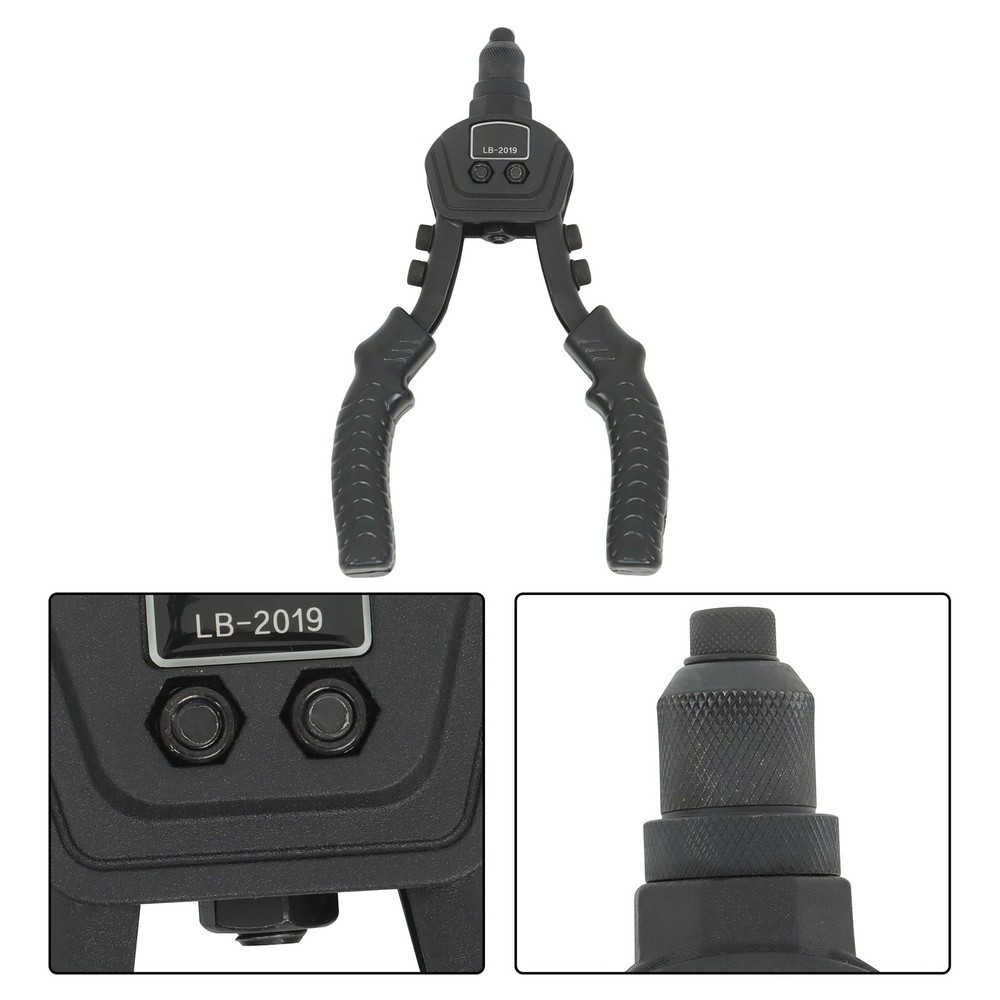 1/4 Pop Rivet Gun Kit with 200 Blind Rivet 5 Interchangeable Rivet Head