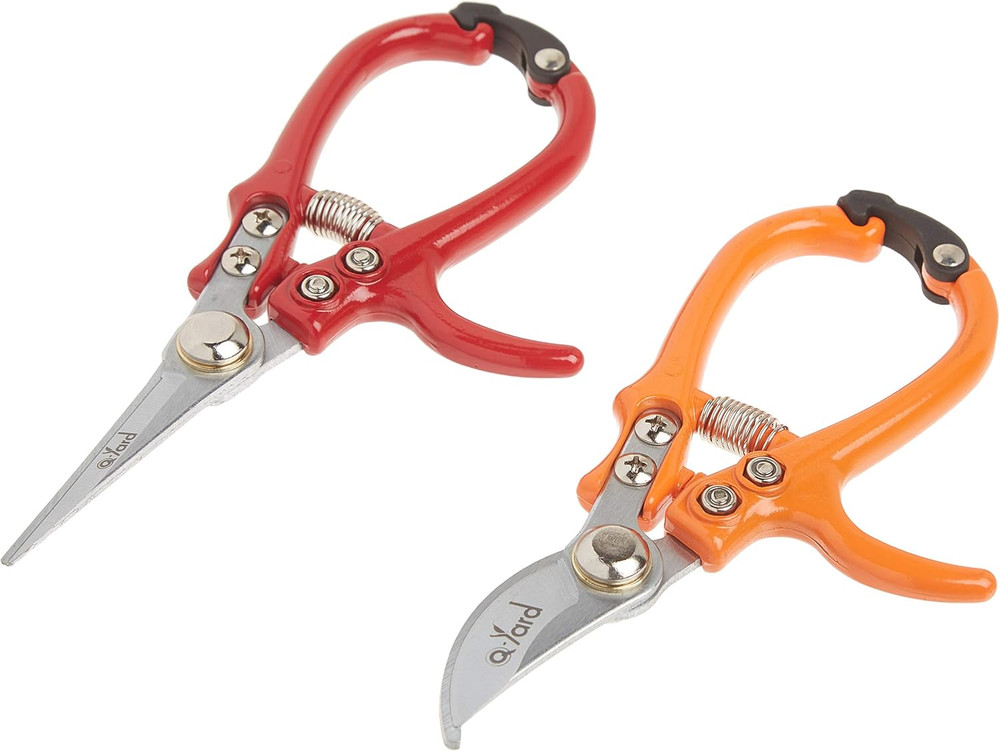 2 - Pack Pruning Shear, Mini- Extra Sharp Garden Hand Pruners, Easier Cutting,