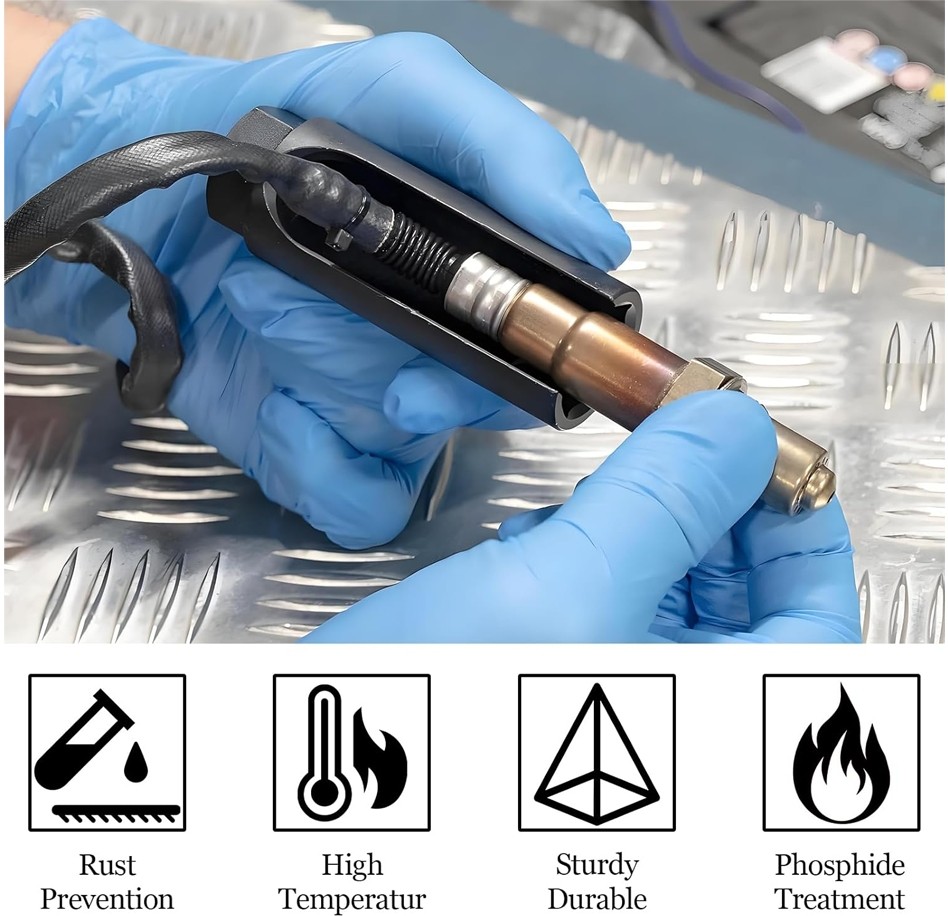 Oxygen Sensor Socket 7/8'' (22mm) 6-Point O2 Sensor Socket Wrench Removal Instal