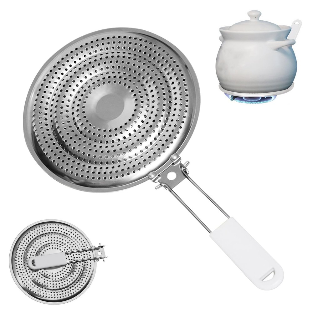 Heat Diffuser Flame Reducer Simmer Plate, Stainless Steel Heat Diffuser for G...