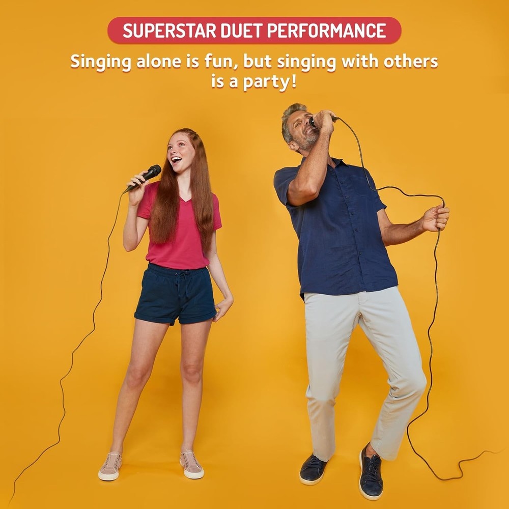 Karaoke-Ready Unidirectional Dynamic Microphone with 10.5ft Cord - Mute Function