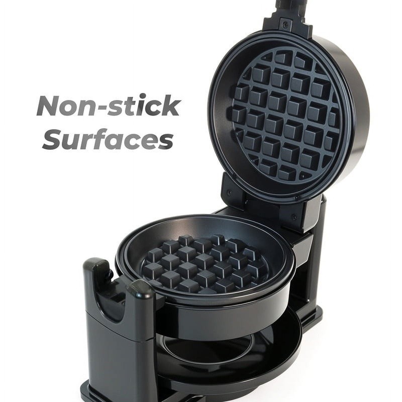Belgian Waffle Maker Nonstick Cooking Plates Quick Use Power Ready Light 520W