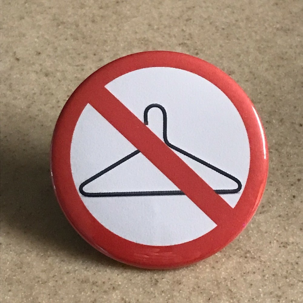 Pro-Choice Pin-Back Button, NO HANGERS! 2 1/4 inch.SHIPS FREE