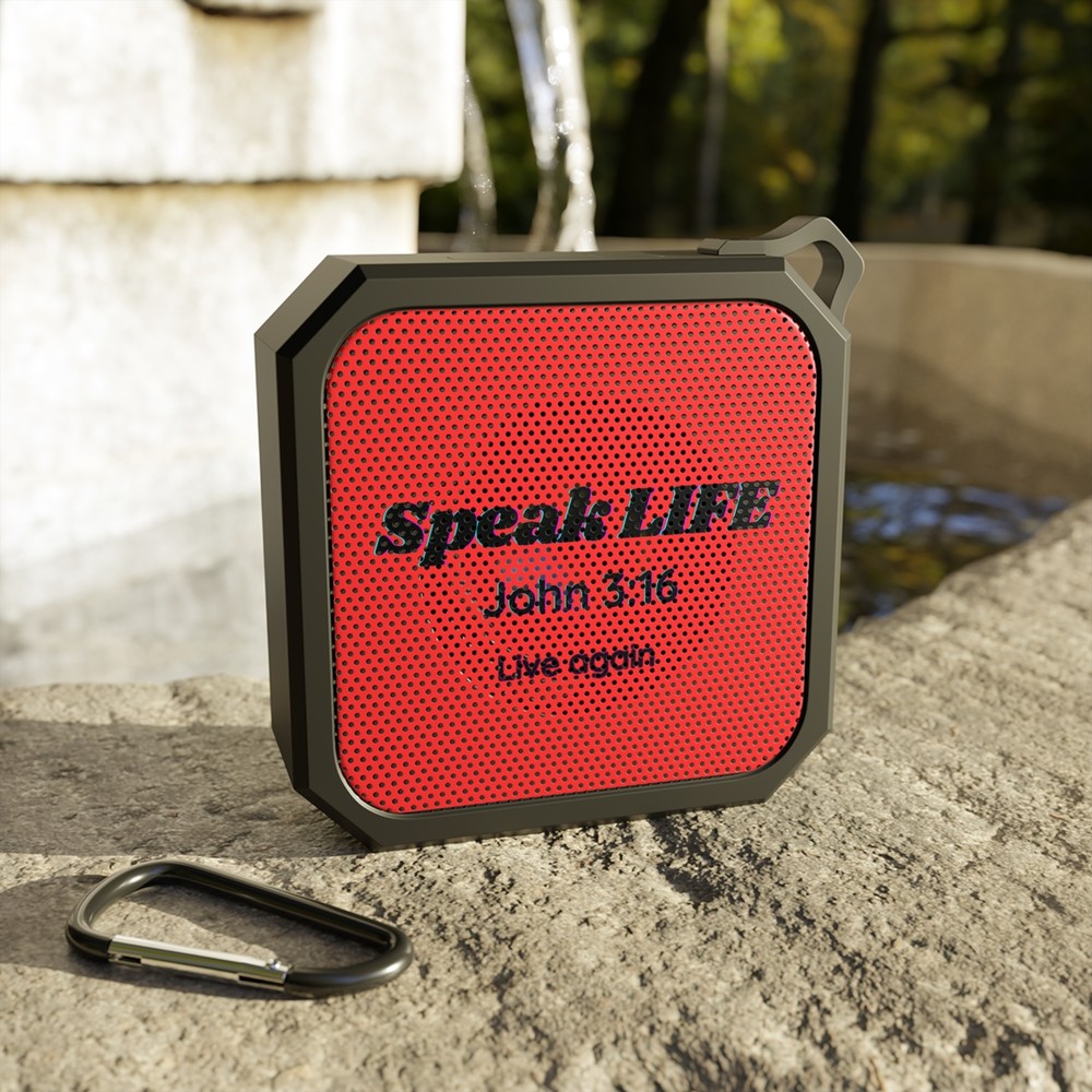 Bluetooth Speaker, Black and Red Outdoor Portable Wireless Speaker with Enhanced