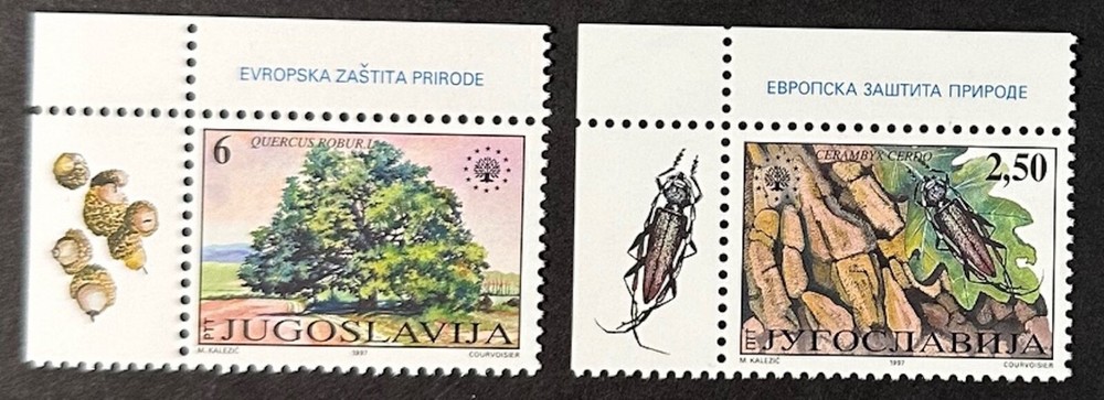 YUGOSLAVIA 2379 - 2380 Lovely Mint NEVER  Hinged  MARGIN Set