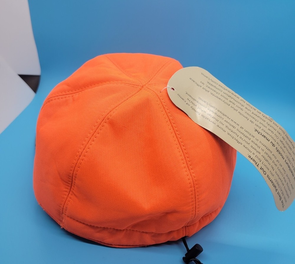 Realtree Hunter Orange Buck Antler Hat Cap - Adjustable - Ear Warmers