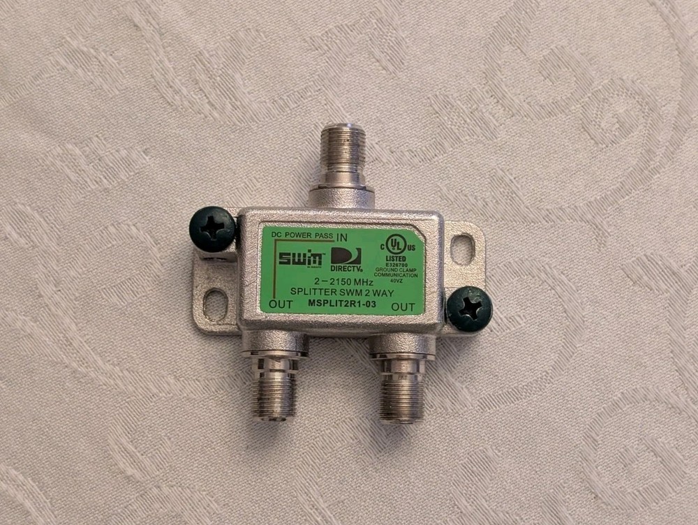 DirecTV SWM 2-Way Splitter MSPLIT2R1-03 - Tested