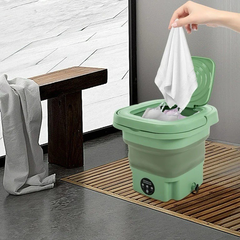 Mini Folding Washing Machine 8L/16L Portable Top-Loading Foldable Touch
