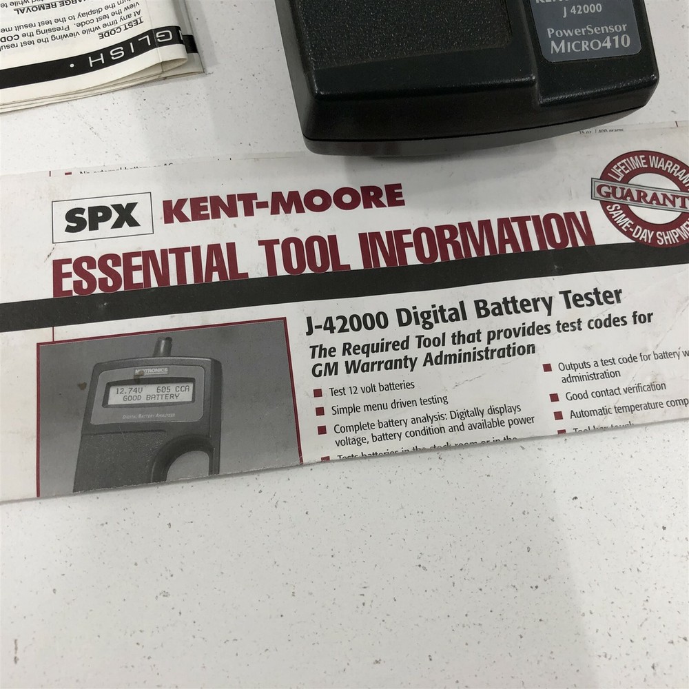 Kent-Moore J-42000 Digital Battery Tester Powersensor Micro410