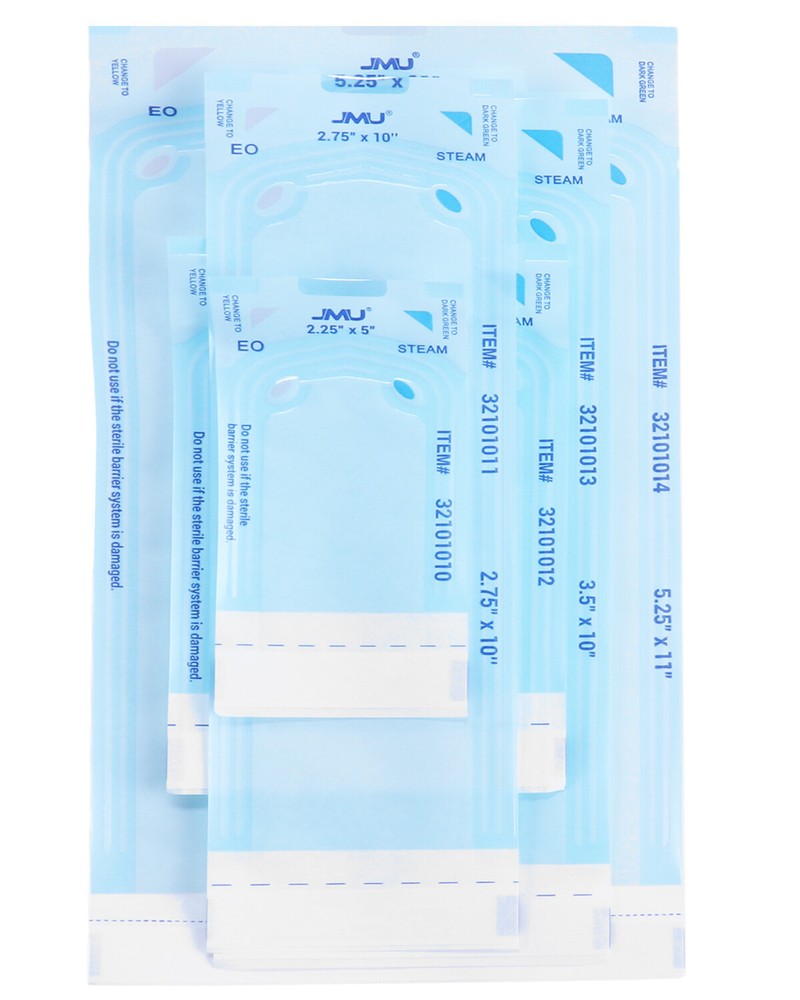 Sterilization Self-Sealing Pouch Bag 2 Indicator Steam/EO Sterilization 2"x10"