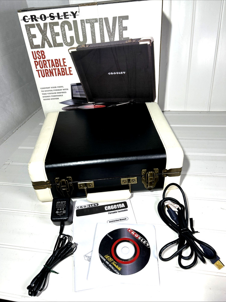 Crosley Executive USB Portable 3 Speed Turntable Record Player