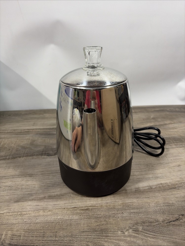 Bialetti DK04B 4 Cup Coffee Pot Percolator - Intertek 35009 Used Twice