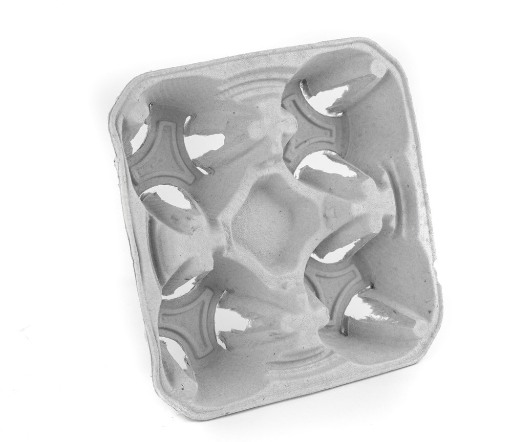 100 Pack Pulp Fiber 4 Cup Drink Carrier Tray Biodegradable Stackable Compostable
