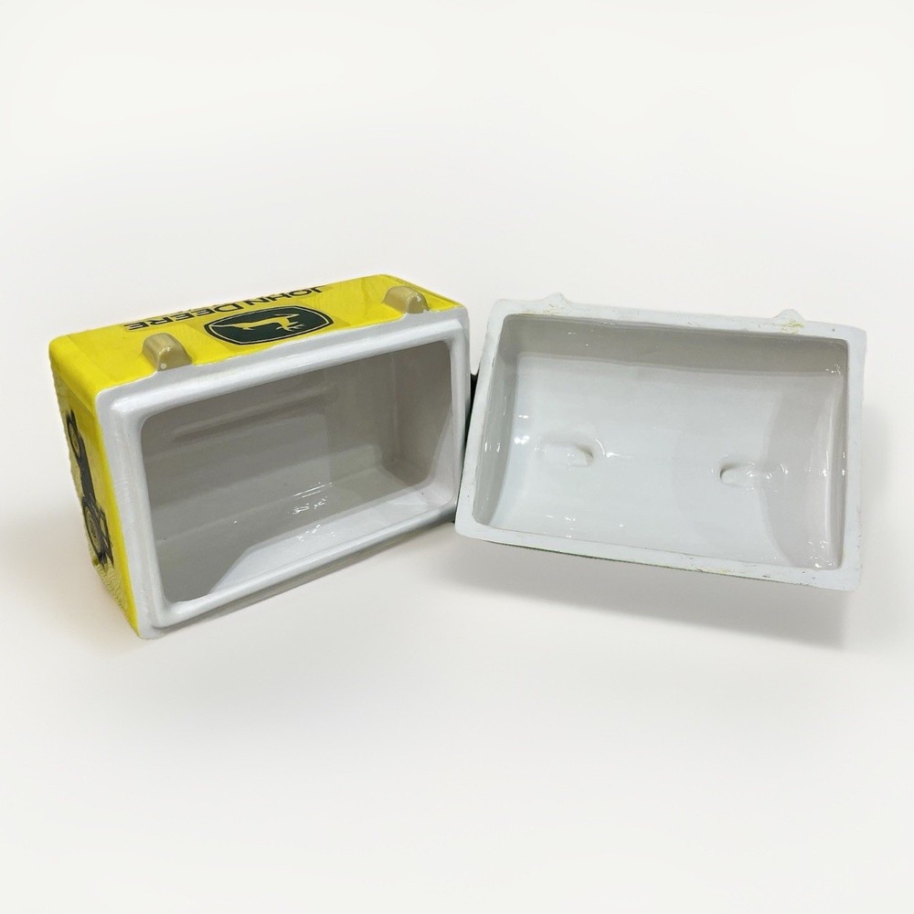 John Deere Licensed Ceramic Lunch Box Cookie Jar by Gibson GUC