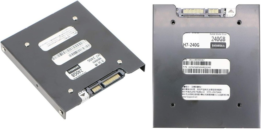 Efficient 2.5" to 3.5" SSD Hard Drive Bracket Set - Metal Construction