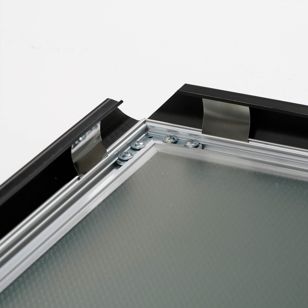 Black Snap Poster Frame 1.25" Aluminum Front Loading Wall Mounting 36x48 Inch