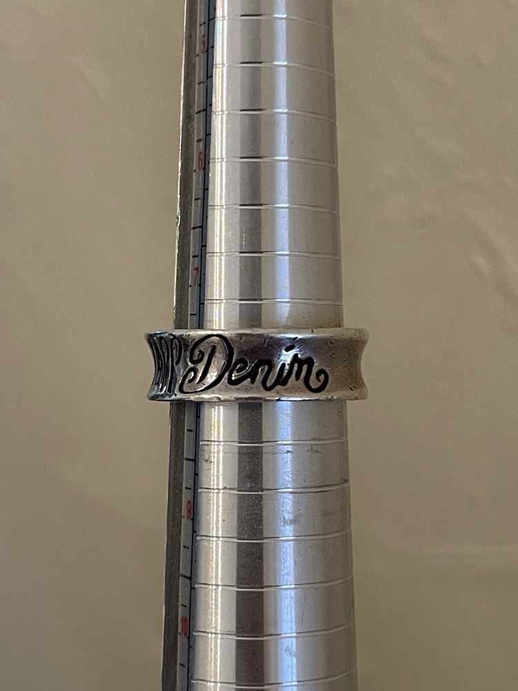 Bill Wall Denim Sterling Silver Ring US Size 8
