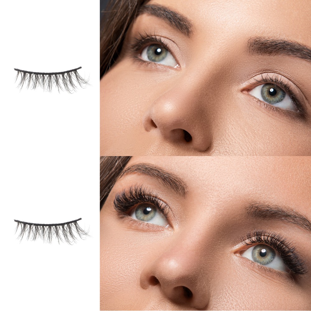Dense False Eyelashes for Makeup Black J33 10 Pair