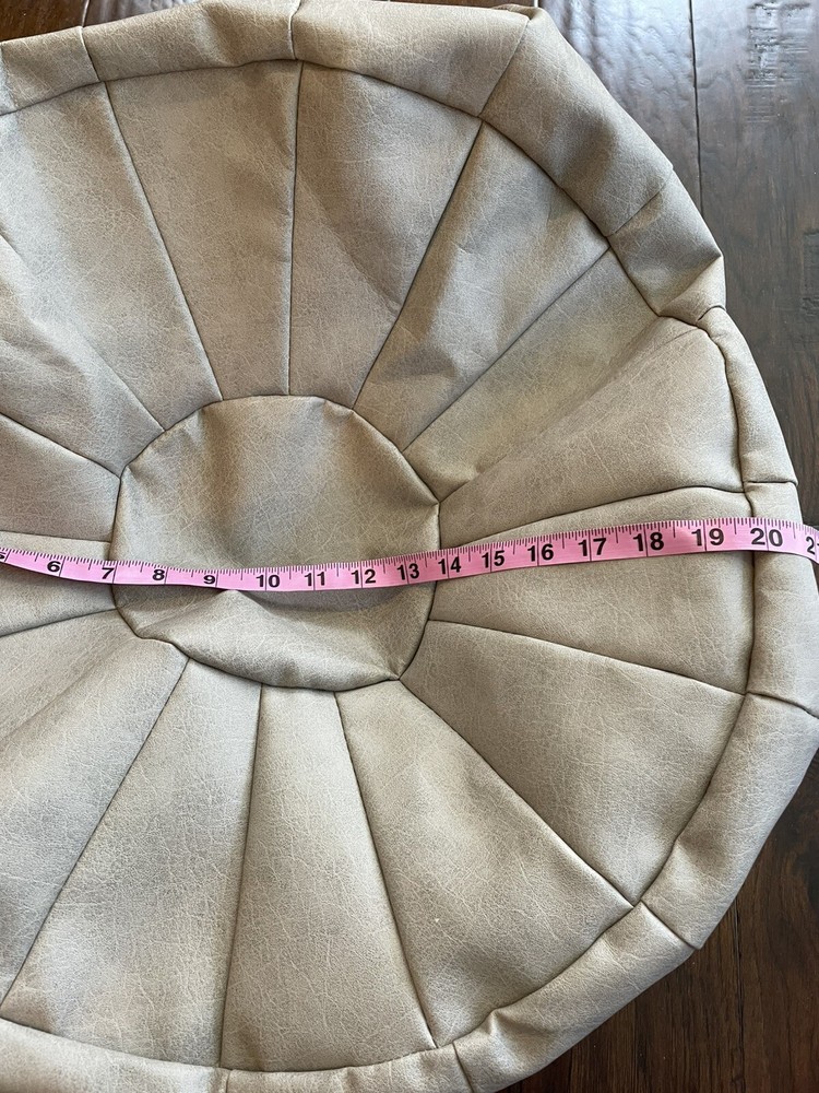 ROTOT Unstuffed Pouf Cover, Ottoman, Light Gray